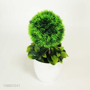 Wholesale newest decorative green plastic potted plant artificial bonsai