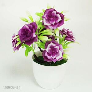 New style decorative artificial flower bonsai plastic potted plant