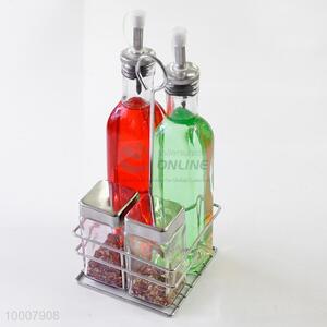 Wholesale Two Lines Oil&Condiment Glass Cruet/Kitchenware