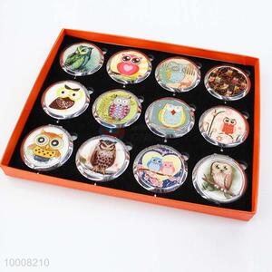 Double Sides Printed <em>Cosmetic</em> <em>Mirror</em> With Cute Owl Pattern