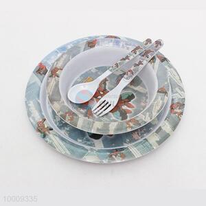 Wholesale 4PCS Children Cartoon Tableware Set (Bowl <em>Plate</em> Spoon Fork)