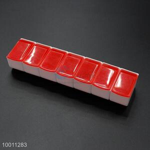 Plastic 7 days medicine box/pill box