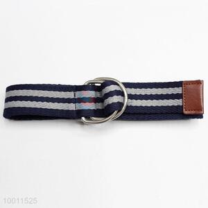 Fashion Men Stripe Webbing Belts Wasit Strap with D-ring Buckle