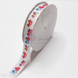 Cute car printed grosgrain ribbon