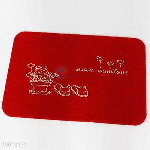 Red cartoon door mat