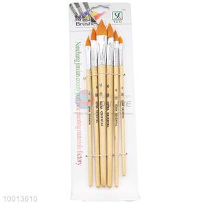 Wholesale 6 Pieces Wood Handle Artist Brush