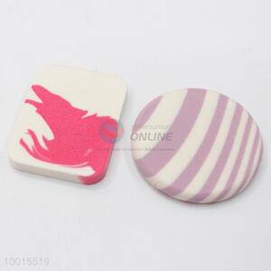 2pcs/set Stripe Round/Square Sponge Powder Puff