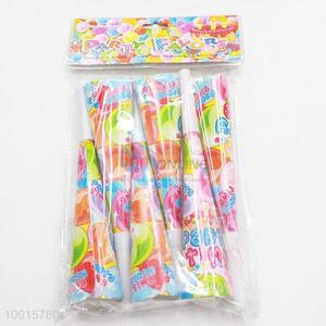 Factory Wholesale 6pcs/bag Birthday Supplies Party Toys Paper Trumpet