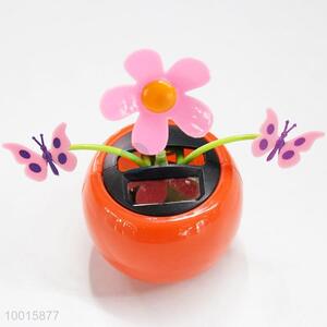 Flip swing <em>solar</em> flower toy for car decoration