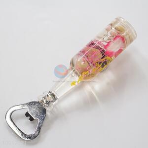 Bottle shape dry flower beer opener