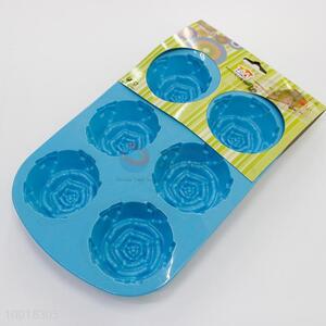 6-grid rose shape <em>silicone</em> <em>cake</em> <em>mould</em>