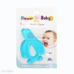 Blue Penguin Feeding-bottle Shaped Bite Teether For Baby Biting