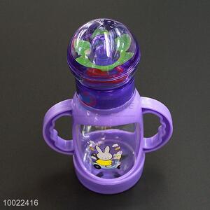 150ml Hote Sale Purple Feeding-bottle with Rabbit Pattern, Silicone Nipple PC Bottle