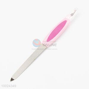 High Quality Pink Handle Stainless Steel Dual Purpose <em>Nail</em> <em>File</em>