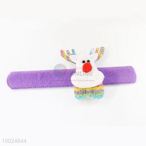 Purple Christmas Deer Slap Band with Light