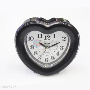 Black Table Heart Shaped Little Alarm Clock