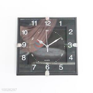 Black Square Plastic Wall Clock