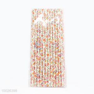 High Quality Flower Pattern Paper Straw