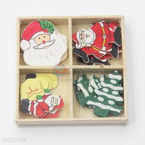 Wholesale santa claus&christmas trees wooden craft decoration