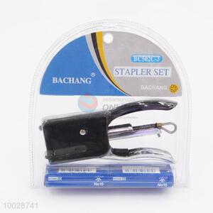 2 pieces black plastic stapler set