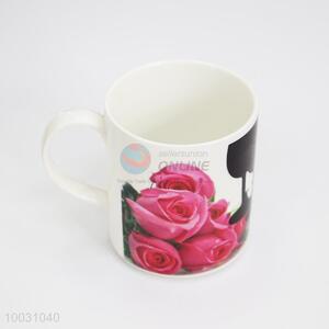 Pink Rose Pattern Ceramic Mug Cup/Coffee Cup