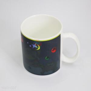 Wholesale Rose Pattern Color Changing Ceramic Mug Cup