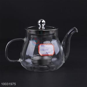 Wholesale Clear Glass Tea Pot with Stainless Steel Lid Teapot