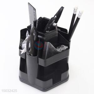 Black Stationary Set Including Scissor&Ruler&Pencil Sharpener&Pen&Staple&Note Paper