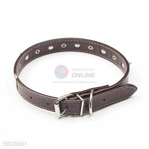 Coffee PU Pet Collars/Leashes