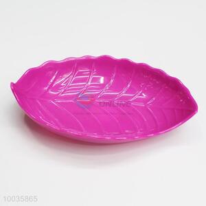 Rose red leaf shaped melamine fruit plate