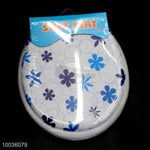 Fashion printed pp+pvc material toilet seat