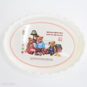 Wholesale 9.5Inch Bear Pattern Flouncing Melamine Plate