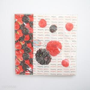 Red Fruit Pattern Square Napkin