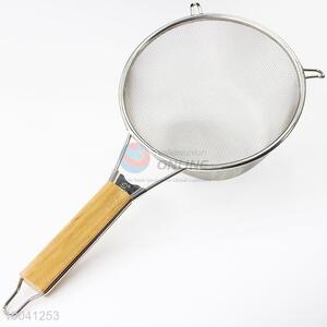 18cm Deep frying strainer oil strainer mesh strainer with Wooden Handle