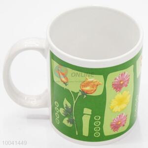 Custom logo 8*9.5cm ceramic cup with handle