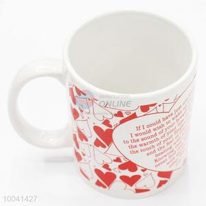 Wholesale new design 8*9.5cm ceramic cup with handle