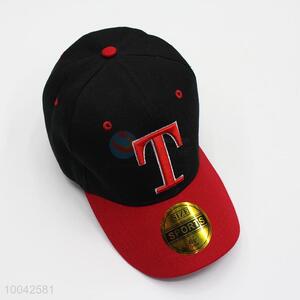 Black-red embroidery baseball cap