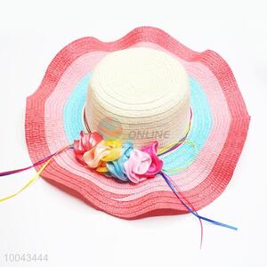 Colorful summer paper straw big brim women hats