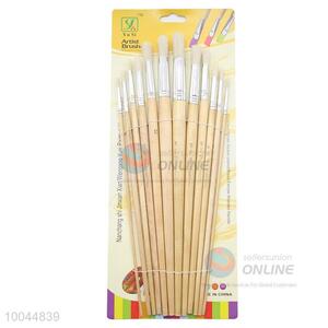 Round Head Wooden Handle Artist Brush 12Pieces/Set, Art Paintbrush