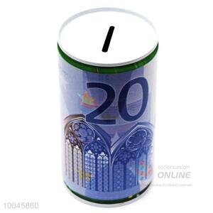 High quality 6.5*12cm zip-top can shape tinplate money/saving box