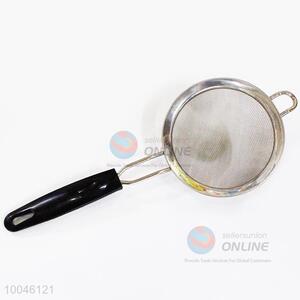 High Quality 14cm Stainless Steel Mesh Strainer with Black Plastic Handle