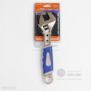 Blue Handle 12'' Adjustable Carbon Steel Wrench