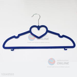 High Quality Dark Blue Flocking Hanger/Clothes Rack