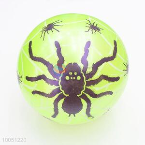 80g Factory wholesale black spider pattern 9inch pvc green toy ball