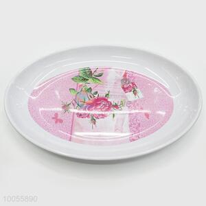 Floral Ellipse Shaped Melamine Salver