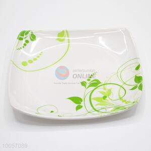 Good quality 15*15cm square melamine floral plate