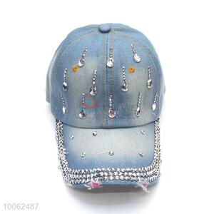 Fashion diamond-studded peak cowboy hat baseball hat