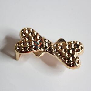 Popular bow-shaped gold zinc alloy belt buckle