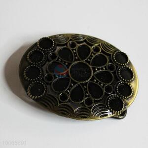 Oval metal belt buckle/vintage zinc alloy belt buckle