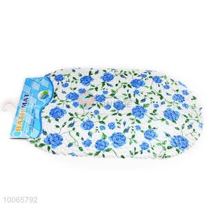 Floral Ellipse Shaped PVC Non-slip Mat